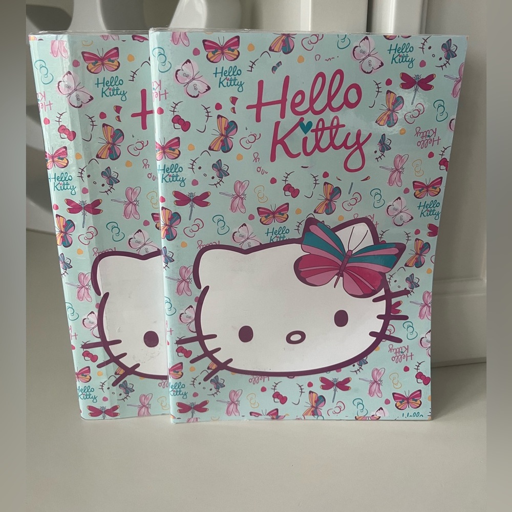 HELLO KITTY Sanrio Exercise Notebooks 100 Sheets X 2 Brand New